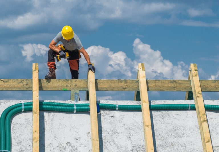 Home remodeling construction workers